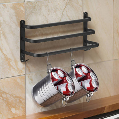 Aluminum Wall Mounted Towel Rack, Space Saving 3-Layer Design