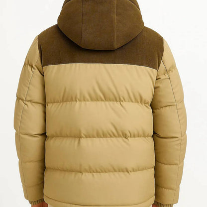 Mens Lightweight Puffer Jacket with Hood for Winter