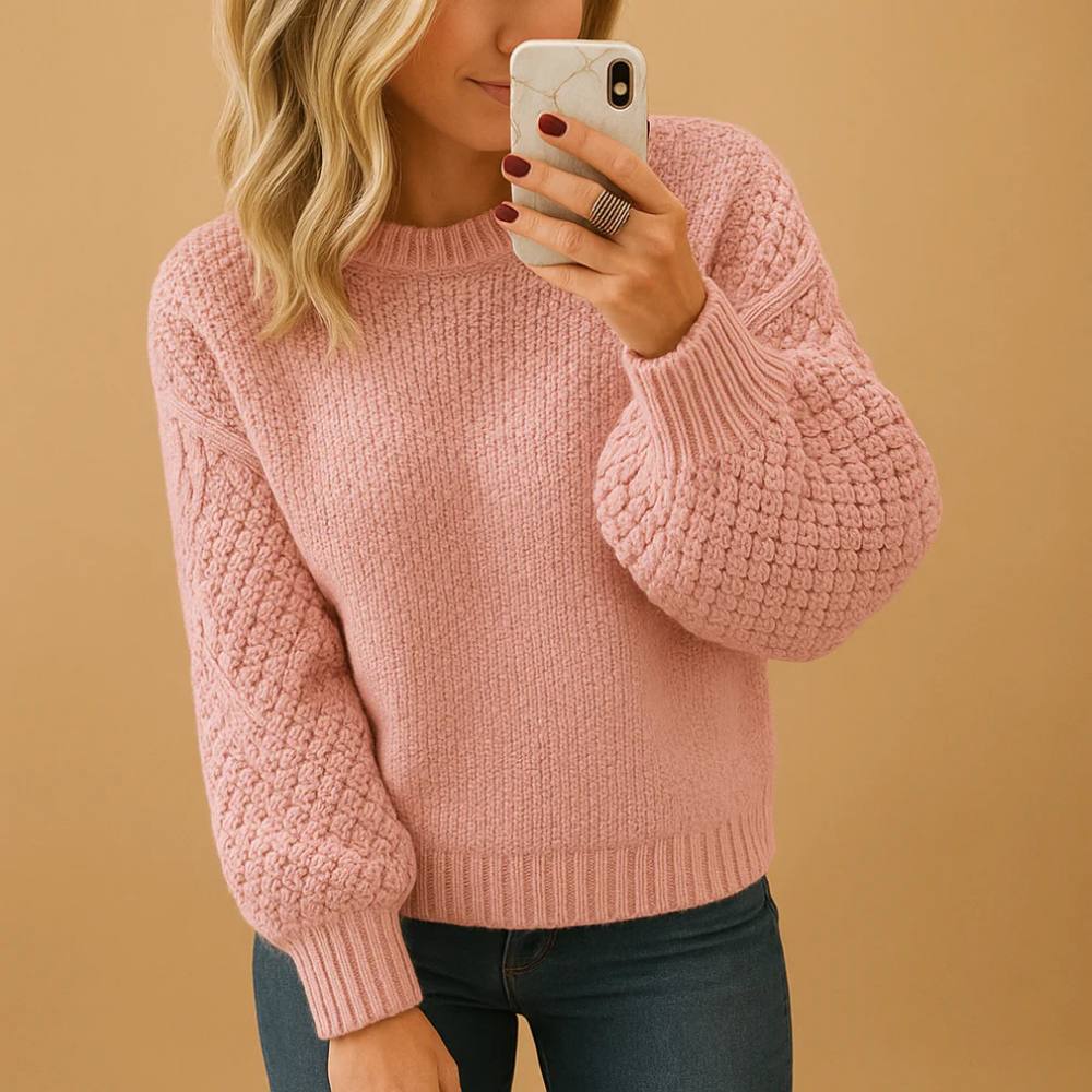 Womens Knitted Sweater, Warm Comfortable Fit for Fall and Winter