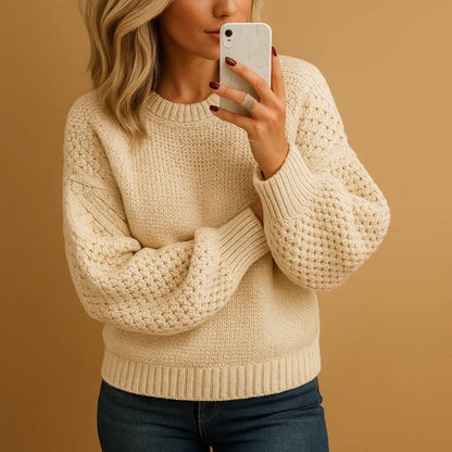 Womens Knitted Sweater, Warm Comfortable Fit for Fall and Winter
