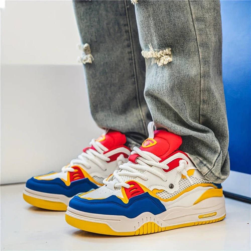 Mens Chunky Sneakers, Thick Sole Sporty Casual Shoes