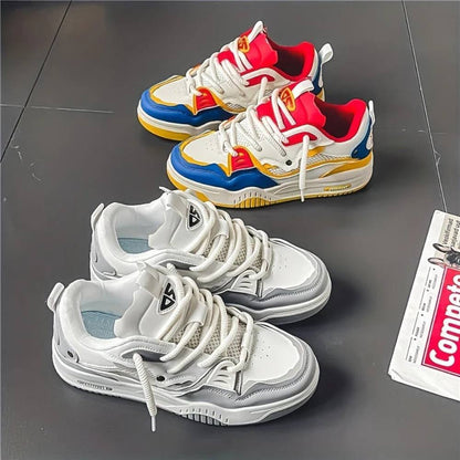 Mens Chunky Sneakers, Thick Sole Sporty Casual Shoes