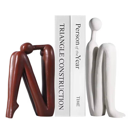 Creative Polyresin Bookends for Books and Home Decoration Set of 2