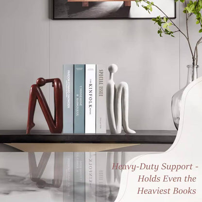 Creative Polyresin Bookends for Books and Home Decoration Set of 2