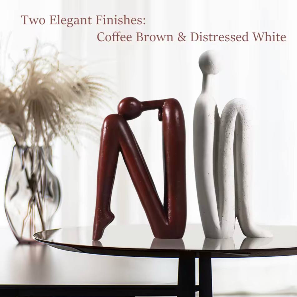 Creative Polyresin Bookends for Books and Home Decoration Set of 2