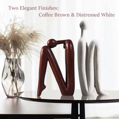 Creative Polyresin Bookends for Books and Home Decoration Set of 2