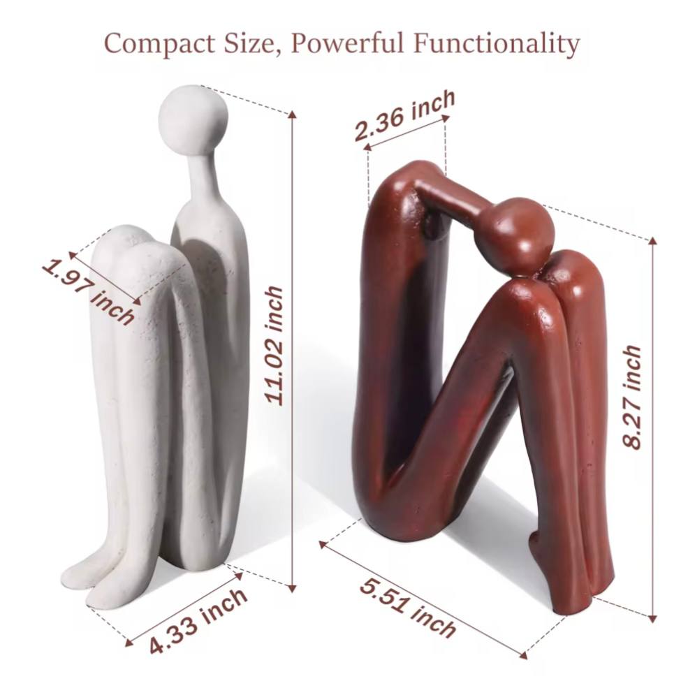 Creative Polyresin Bookends for Books and Home Decoration Set of 2