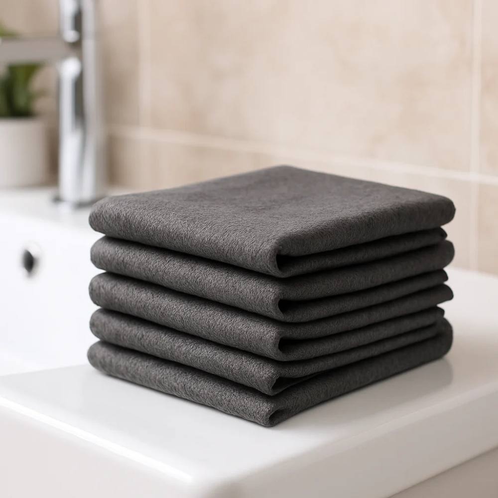 Ultra-absorbent microfiber cloth, Anti-streak and anti-limescale