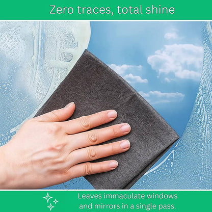 Ultra-absorbent microfiber cloth, Anti-streak and anti-limescale
