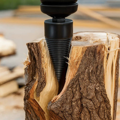 Wood Log Splitter Drill Bit, Titanium Cone for Electric Drill