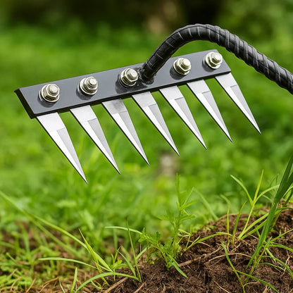 Steel Weed Removal Rake, Durable Garden Tool for Easy Weed Control