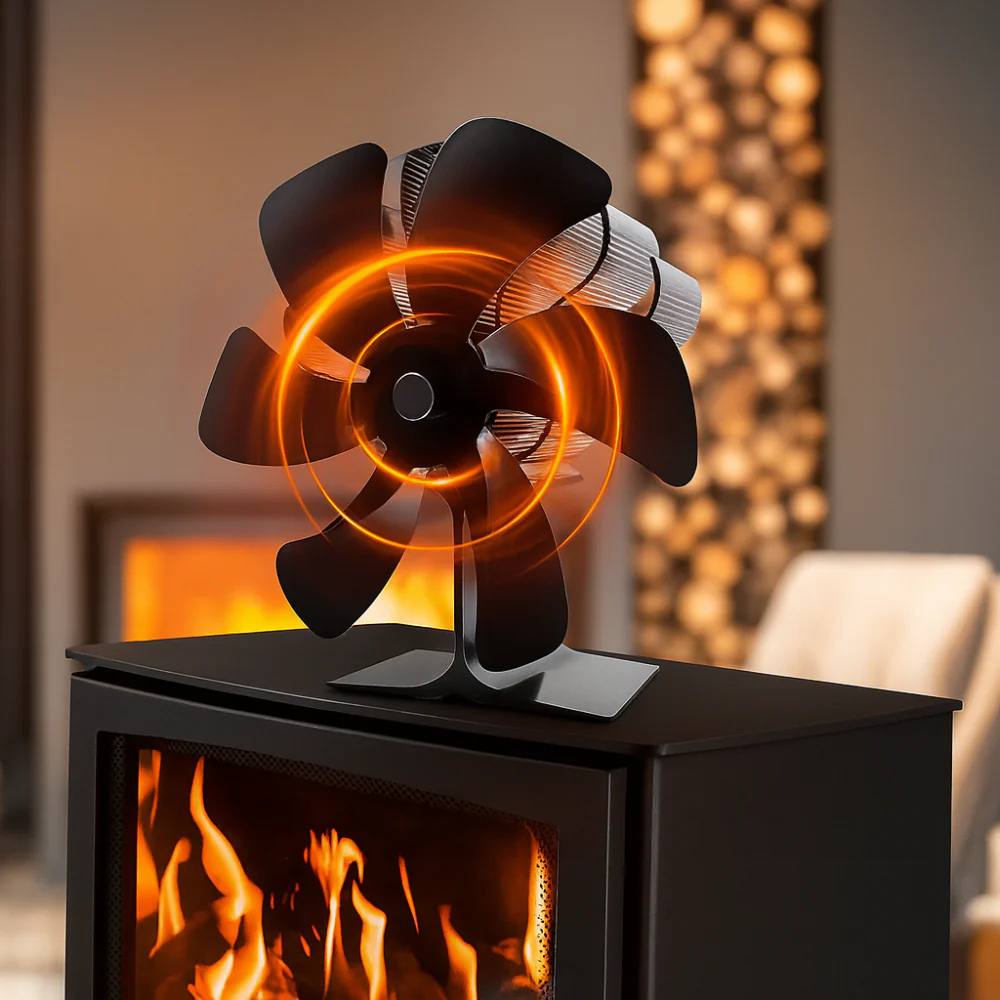 Wood Stove Fan, Silent Heat Diffusion for Efficient Warmth