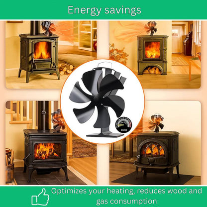 Wood Stove Fan, Silent Heat Diffusion for Efficient Warmth