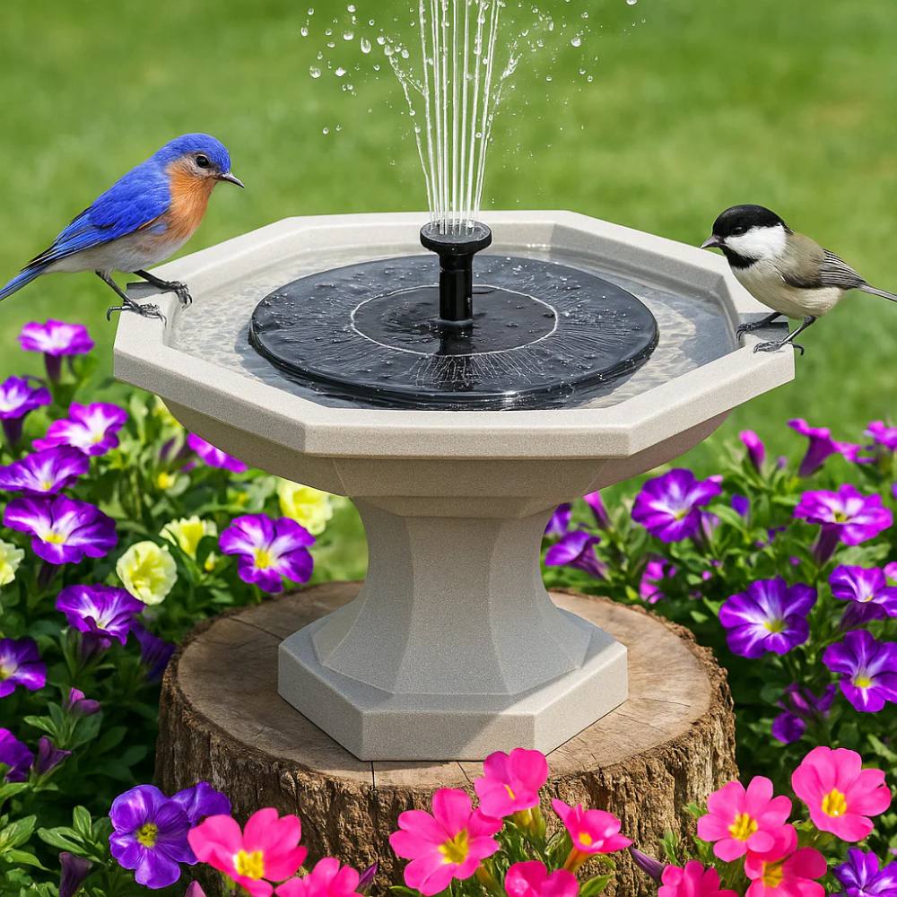 Mini Solar Water Fountain for Garden, Autonomous and Eco-Friendly