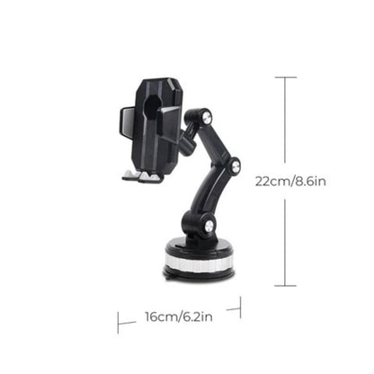 Universal Car Phone Mount with Strong Suction Cup and 360° Rotation