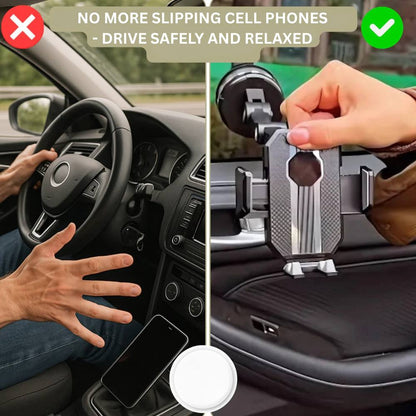 Universal Car Phone Mount with Strong Suction Cup and 360° Rotation