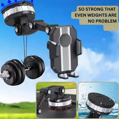 Universal Car Phone Mount with Strong Suction Cup and 360° Rotation
