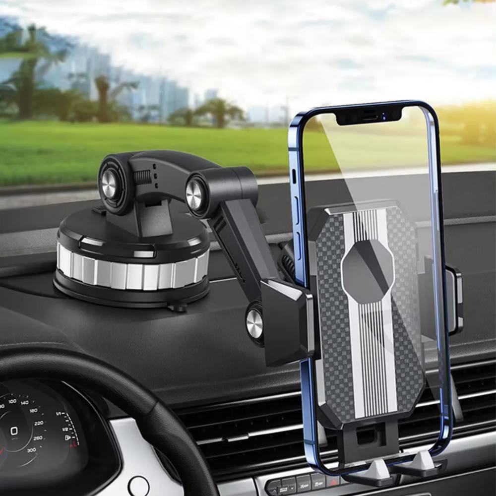 Universal Car Phone Mount with Strong Suction Cup and 360° Rotation