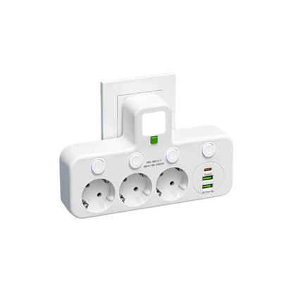Smart Power Strip ProLine with 3-4 Outlets, 2 USB Ports, 1 USB-C Port, 2500W Surge Protection