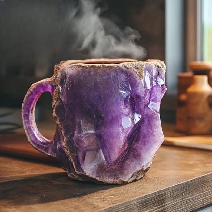 GlaceCup Handmade Mineral Crystal Glass Mug