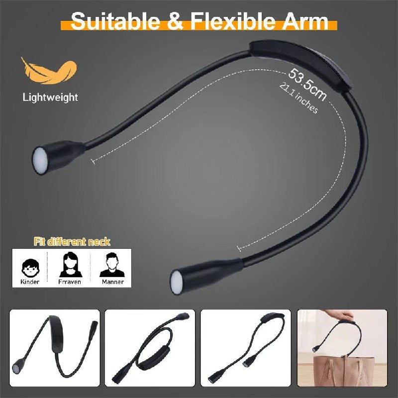 Flexible USB Rechargeable LED Neck Reading Light