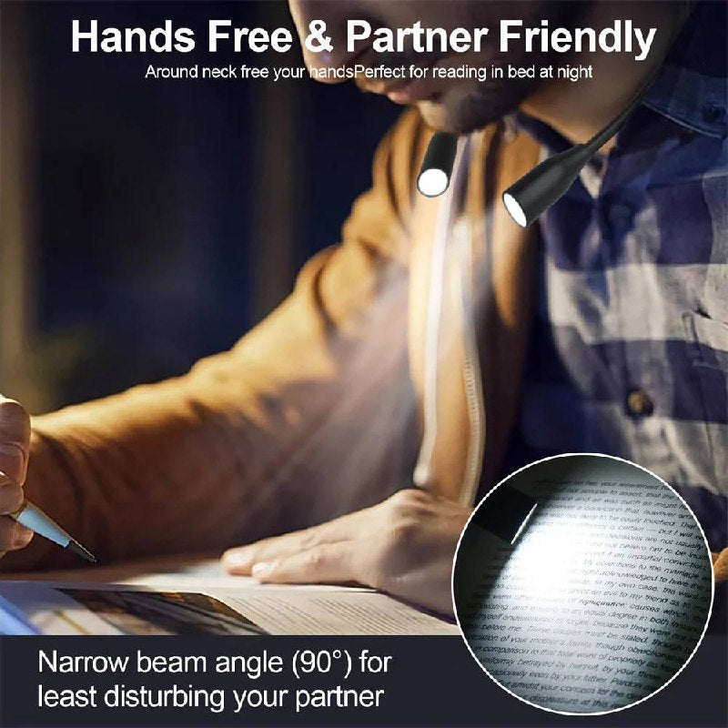 Flexible USB Rechargeable LED Neck Reading Light