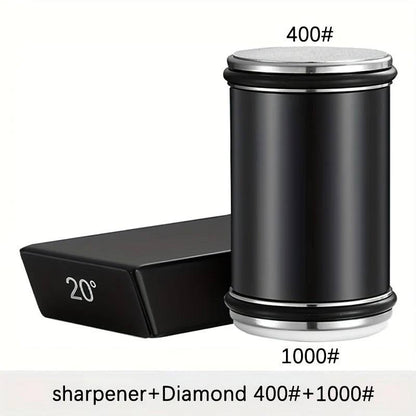 Diamond Sharpening Stone Set with Magnetic Holder, 15° and 20° Sharpening Angles for Knives and Tools
