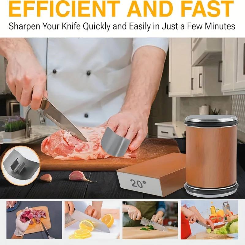 Diamond Sharpening Stone Set with Magnetic Holder, 15° and 20° Sharpening Angles for Knives and Tools