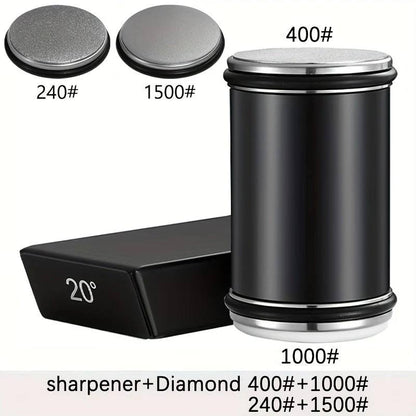 Diamond Sharpening Stone Set with Magnetic Holder, 15° and 20° Sharpening Angles for Knives and Tools