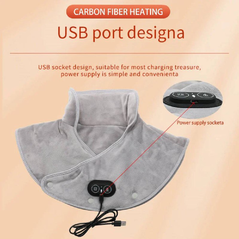 Heated Neck and Shoulder Wrap with 3 Heat Levels and Timer