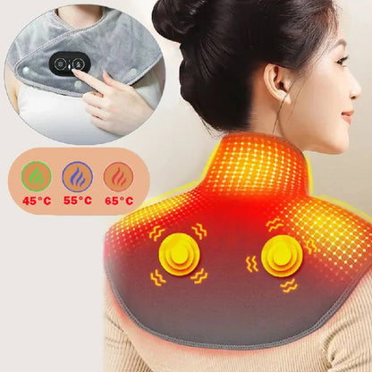 Heated Neck and Shoulder Wrap with 3 Heat Levels and Timer