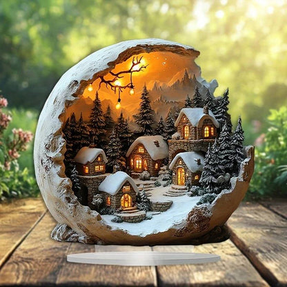 Boho Style Christmas Decoration Acrylic Figurine for Tabletop Display