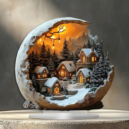 Boho Style Christmas Decoration Acrylic Figurine for Tabletop Display