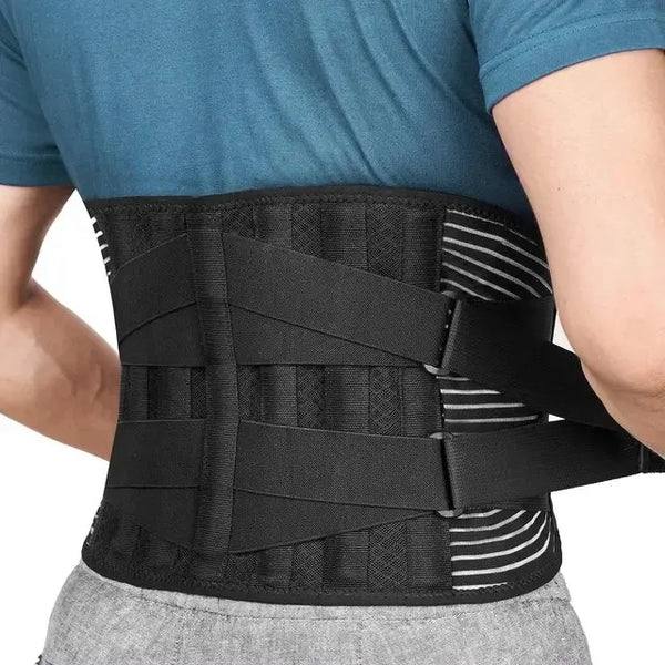 Back Support Belt 360 Degree Lumbar Brace with Memory Aluminum and Steel Springs
