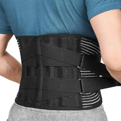 Back Support Belt 360 Degree Lumbar Brace with Memory Aluminum and Steel Springs