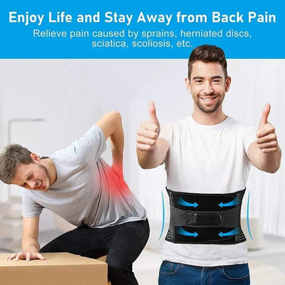 Back Support Belt 360 Degree Lumbar Brace with Memory Aluminum and Steel Springs