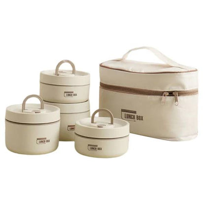 Portable Insulated Lunch Box with Silicone Seal for Warm Meals, 3 Piece