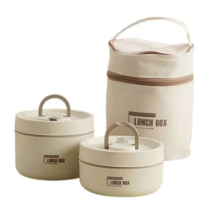 Portable Insulated Lunch Box with Silicone Seal for Warm Meals, 3 Piece