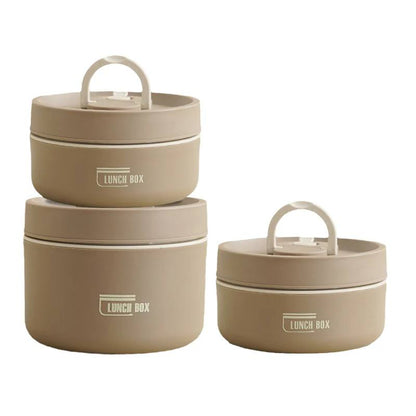 Portable Insulated Lunch Box with Silicone Seal for Warm Meals, 3 Piece