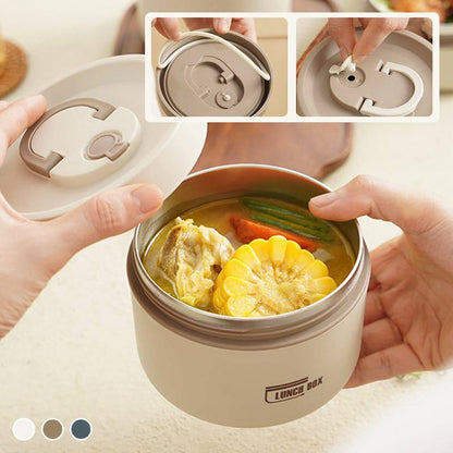 Portable Insulated Lunch Box with Silicone Seal for Warm Meals, 3 Piece