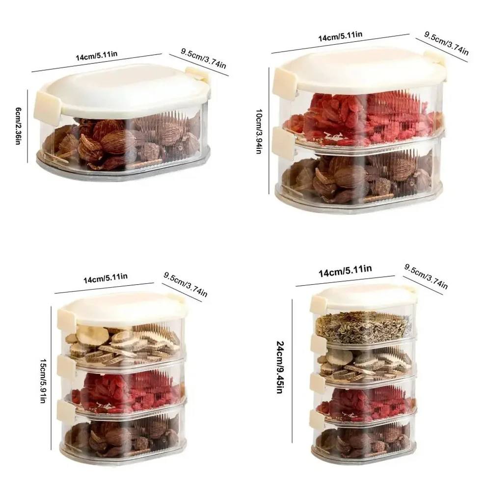 Spice Storage Boxes, Airtight Stackable Organizer