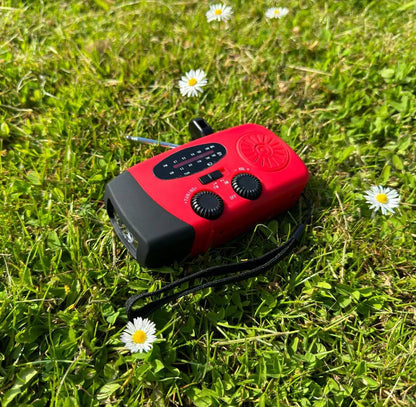 Emergency Radio with Powerbank, Hand Crank and Solar Charging