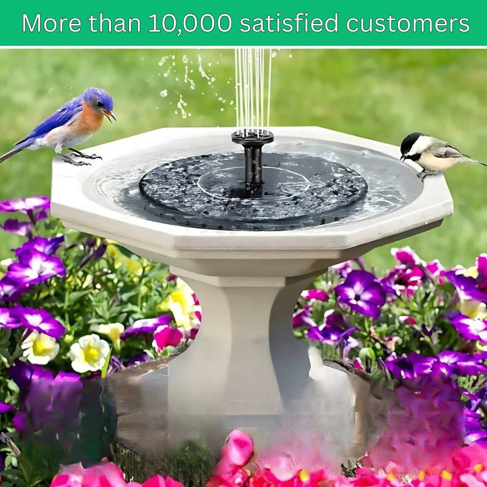 Mini Solar Water Fountain for Garden, Autonomous and Eco-Friendly
