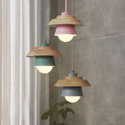 Nordic Wooden Pendant Light, Modern Hanging Lamp for Indoor Spaces