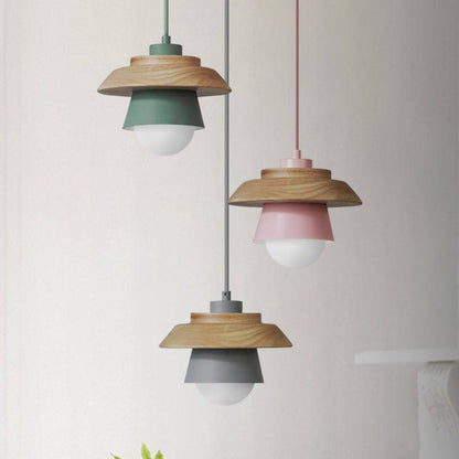 Nordic Wooden Pendant Light, Modern Hanging Lamp for Indoor Spaces