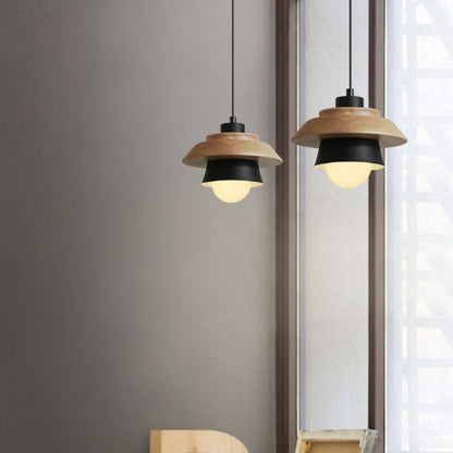 Nordic Wooden Pendant Light, Modern Hanging Lamp for Indoor Spaces