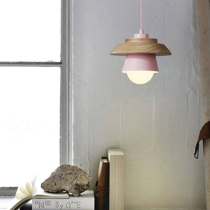 Nordic Wooden Pendant Light, Modern Hanging Lamp for Indoor Spaces