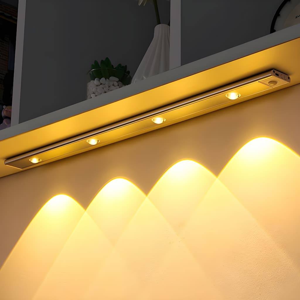 Wireless LED Light with Motion Sensor, Rechargeable, Dimmable and 3 Light Modes