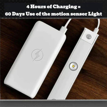 Wireless LED Light with Motion Sensor, Rechargeable, Dimmable and 3 Light Modes