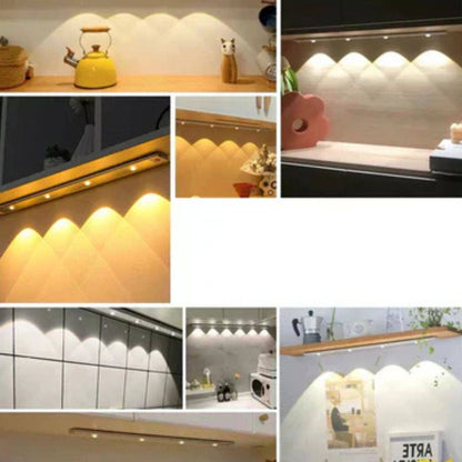 Wireless LED Light with Motion Sensor, Rechargeable, Dimmable and 3 Light Modes
